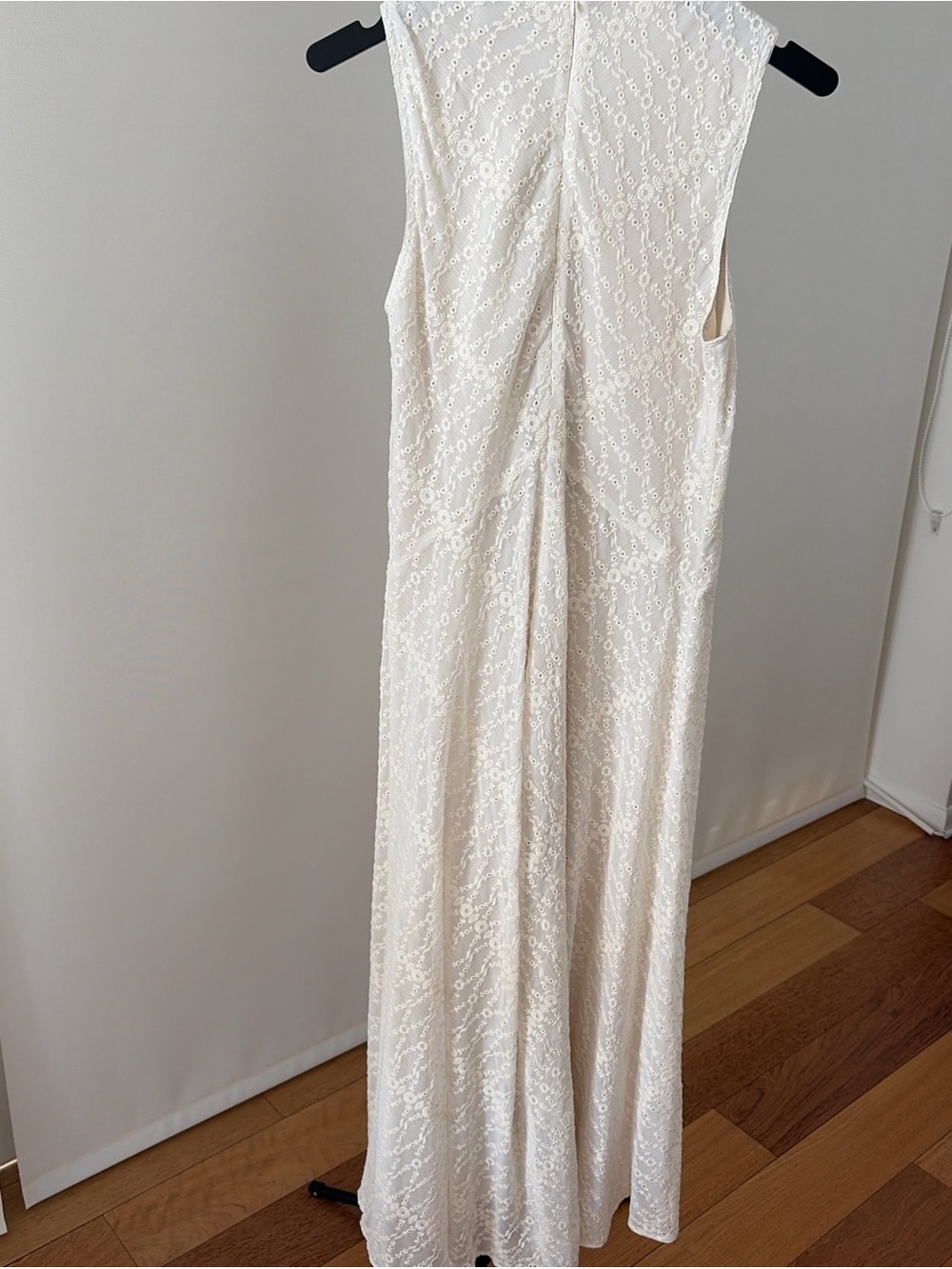 Zara Cream Lace Sleeveless Maxi Dress - Picture 2 of 5